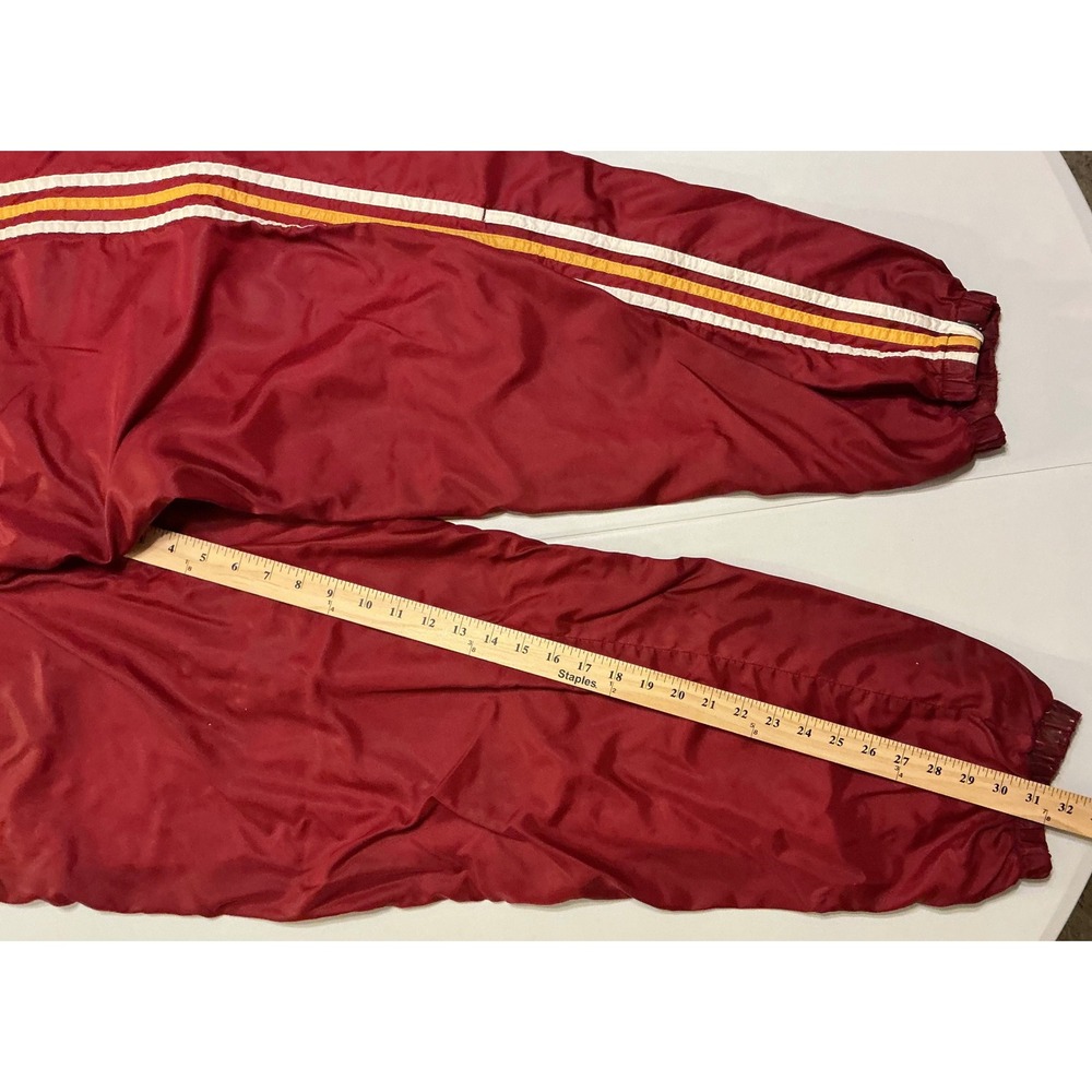 VTG Washington Redskins Adidas NFL Track Pants Mens XL Burgundy Windbreaker - Picture 5 of 6
